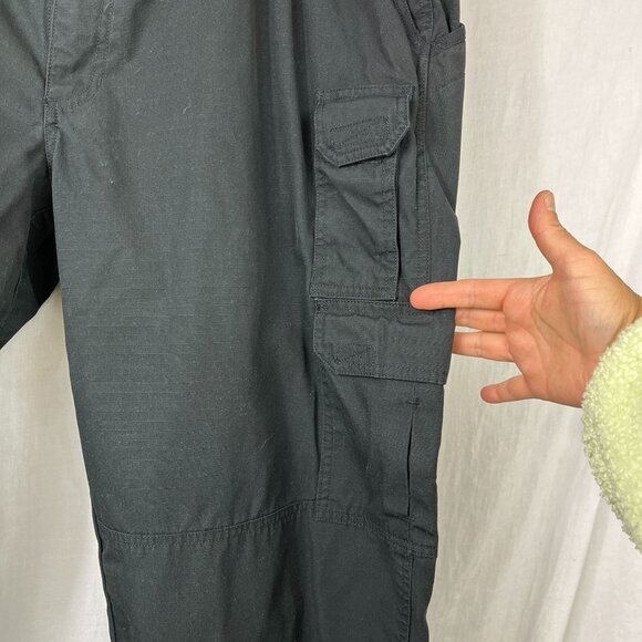 511 Tactical Cargo Pants 44x31 Black Stryke Ripstop Double Knee Hunting Workwear - Picture 4 of 16